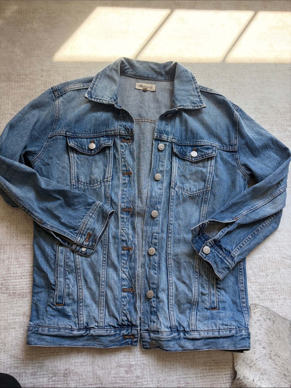 Madewell Medium Blue Denim Trucker Jacket